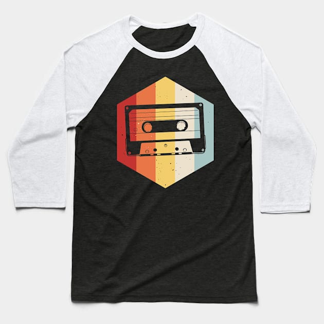 Mixtape Cassette Vintage Tape Retro Style Baseball T-Shirt by tobzz